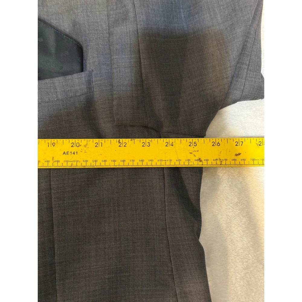 Lauren Ralph‎ Lauren Wool Blazer 50R Gray Plaid Sport Coat Made in Canada
